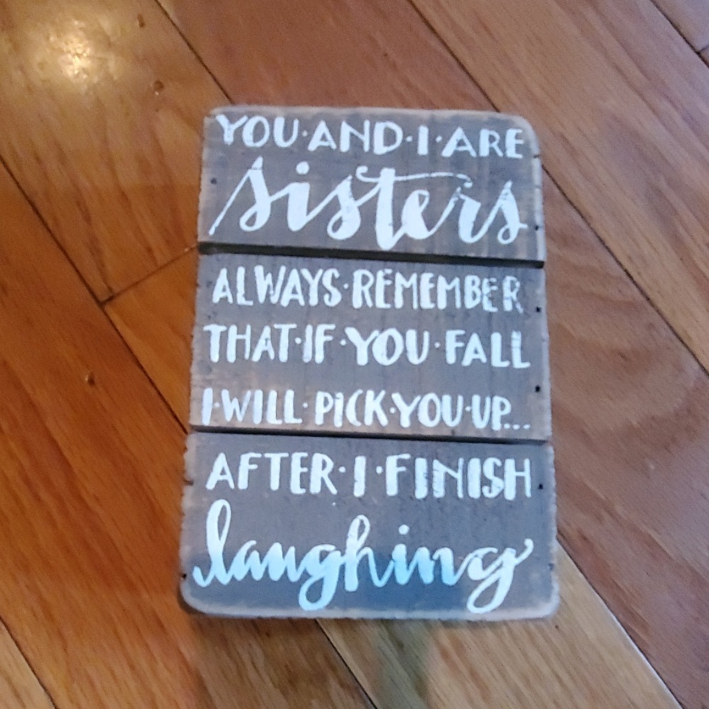 Wooden Sisters wall art
